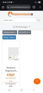 Glasmagneetbord wit whitebord, Diversen, Schoolborden, Ophalen of Verzenden, Zo goed als nieuw, Whiteboard