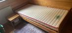 Houten eenpersoonsbed, nachtkastje en bureau, Huis en Inrichting, Slaapkamer | Bedden, Ophalen, Gebruikt