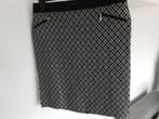 GERRY WEBER Rechte rok in zwart-wit-desin Maat: (D)44    € 6, Kleding | Dames, Rokken, Zwart, Maat 46/48 (XL) of groter, Ophalen of Verzenden