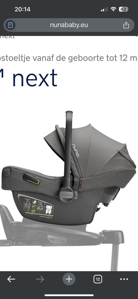 Draagbare autostoel maxi cosi nuna pipa next, Kinderen en Baby's, Kinderwagens en Combinaties, Zo goed als nieuw, Ophalen