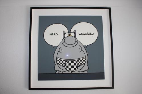 Geluck De zeldzame Vasarely-kat, Antiek en Kunst, Kunst | Litho's en Zeefdrukken, Ophalen