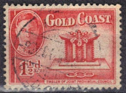 Gold Coast 1948 - Yvert 130 - George VI in medaillon (ST), Postzegels en Munten, Postzegels | Afrika, Gestempeld, Verzenden
