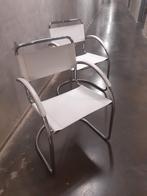 Chaise MR 20 conçue par Ludwig Mies, Enlèvement, Comme neuf, Blanc, Cuir