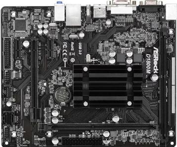 ASRock D1800M - J1800 CPU Moederbord, Enlèvement ou Envoi, DDR3, Comme neuf, MICRO-ATX