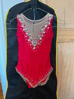 Leotard Justaucorps Gymnastique Rythmique, Rouge, Taille enfant de 122 à 140, Enlèvement, Utilisé