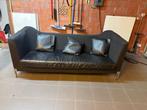 Zwarte zetel, Huis en Inrichting, Zetels | Zetels, 250 tot 300 cm, Gebruikt, Driepersoons, 75 tot 100 cm