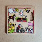 Houten puzzel dieren boerderij, Gebruikt, Ophalen of Verzenden, Van hout, Minder dan 10 stukjes