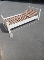 bed wit, Ophalen, 90 cm, Eenpersoons, Wit