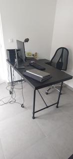 Zwarte bureau, Karpalund, 75x100cm, Ophalen, Gebruikt, Bureau