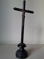 Antique Standing Black Wood Cross "Remembrance of Jerusalem', Ophalen of Verzenden