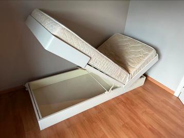 Bed + matras eenpersoons ( kot, student, tiener) + matras, 90 cm, Une personne, Enlèvement, Utilisé