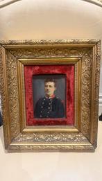 Portrait officier - huile sur carton - début du XXe siècle, Antiquités & Art, Enlèvement