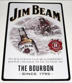 WHISKEY JIM BEAM : Bord Jim Beam - The Bourbon Since 1795, Verzenden, Nieuw, Reclamebord