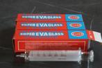 Vintage spuitdoos van 30cc — Super Eva Glass compleet, Ophalen of Verzenden, Nieuw