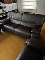 Leder salon, Ophalen, Een 1 zit, Een 2 zit en 2 relaxstoelen, Leer, Zo goed als nieuw