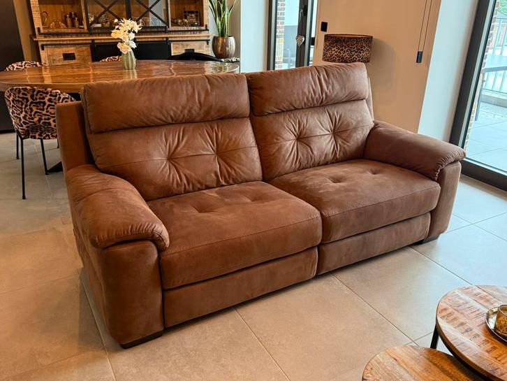 Salon met 2 relaxen., Maison & Meubles, Canapés | Coins salons complets, Comme neuf, Enlèvement