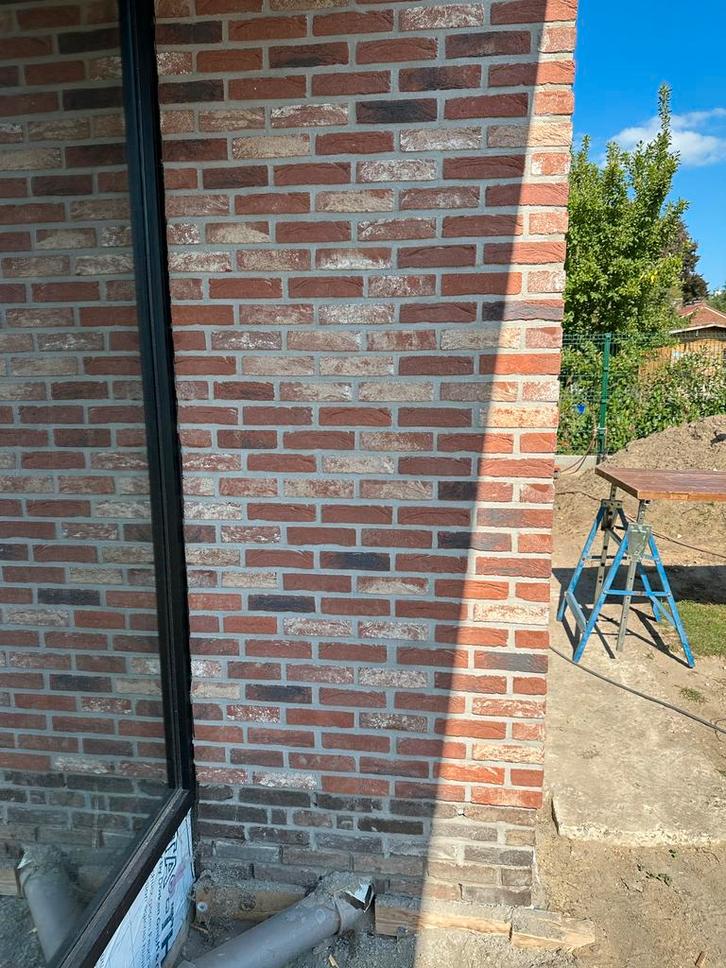 Overschot gevelstenen (donker + gemengde kleur type Barok), Doe-het-zelf en Bouw, Metselstenen, Zo goed als nieuw, Ophalen