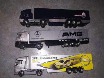 3 CAMIONS H0 SCHUCO( OPEL, AMG) NEWRAY(MASERATI) disponible aux enchères