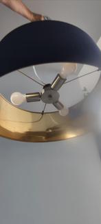 Lustre tissu noir, doré 60cm/20cm, Maison & Meubles, Lampes | Lustres, Enlèvement