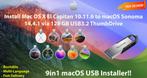 Clé USB 9 en 1 OSX/OS X/macOS USB 3.2 128 Go 10.11.6-14.4.1, MacOS, Envoi, Neuf