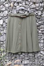 M288. Jupe kaki doublée avec ceinture pour dame de taille 48, Maat 46/48 (XL) of groter, Ophalen of Verzenden, Zo goed als nieuw