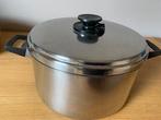 Grote kookpot met bijhorend deksel. Inox., Ophalen, Gebruikt