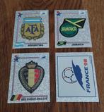 Panini France 98 4 emblemen blauwe achterk topstaat, Comme neuf, Enlèvement ou Envoi