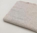 64026) Bord côte creme / brun melange 100cm de largeur, Neuf, Enlèvement ou Envoi, Coton, Moins de 30 cm