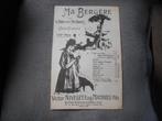 ancienne partition musique "Ma Bergère " ou le patre des mon, Muziek en Instrumenten, Bladmuziek, Ophalen of Verzenden, Gebruikt