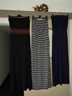 3 x maxi jurk, mt m en L, zonnejurk, schoudervrij, strapless, Kleding | Dames, Jurken, Blauw, Maat 38/40 (M), Ophalen of Verzenden