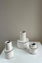 Set keramische vaasjes, Huis en Inrichting, Woonaccessoires | Vazen, Ophalen, Wit, Aardewerk of Porselein, Nieuw