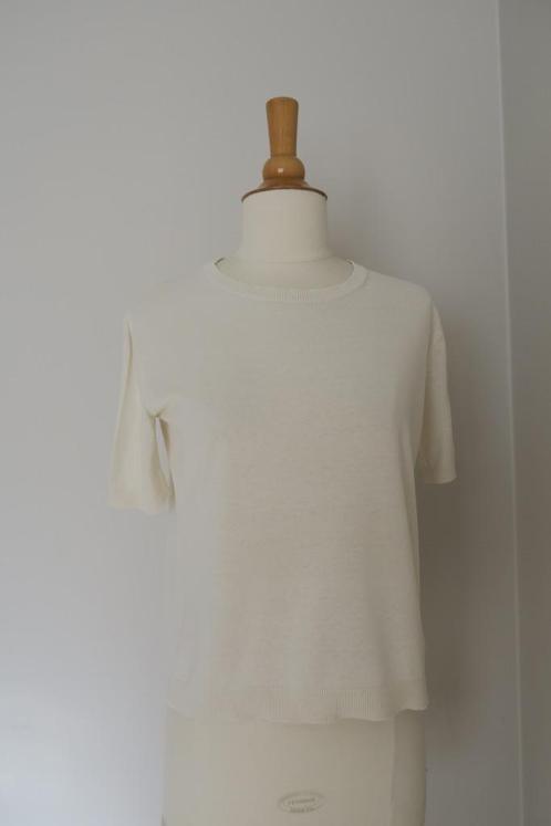 Ecru Tshirt Zibetto - Max Mara Weekend- S, Kleding | Dames, T-shirts, Gedragen, Maat 36 (S), Overige kleuren, Korte mouw, Ophalen of Verzenden