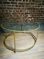 Table basse ronde en verre, Maison & Meubles, Tables | Tables de salon, Moins de 50 cm, Rond, Enlèvement, Utilisé