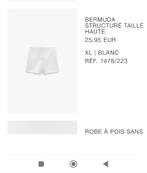 Zara shorts wit XL, Kleding | Dames, Zara, Ophalen of Verzenden, Zo goed als nieuw, Wit