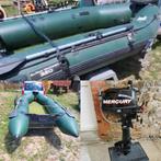 Visboot + trailer + motor, Watersport en Boten, Ophalen, Gebruikt, Aluminium, Overige merken