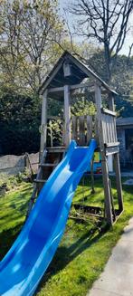 Speelhuisje met klimmuur, glijbaan en ladder, Kinderen en Baby's, Speelgoed | Buiten | Speelhuisjes, Ophalen, Gebruikt