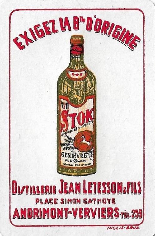 Joker met STOK Jenever / Distilleerderij reclame, Verzamelen, Speelkaarten, Jokers en Kwartetten, Zo goed als nieuw, Joker(s)