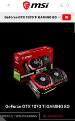 MSI GeForce GTX 1070 Ti GAMING 8G, Computers en Software, Videokaarten, Ophalen, Gebruikt, Nvidia, PCI-Express 3