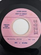 JAMES DAVIS. IS NIET GEWELDIG. VG+ (Major Lance Style) 45T, Cd's en Dvd's, Vinyl | R&B en Soul, Gebruikt, Ophalen of Verzenden