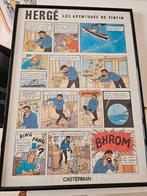 reclameposter Herge Les Aventures des Tintin Casterman, Ophalen of Verzenden