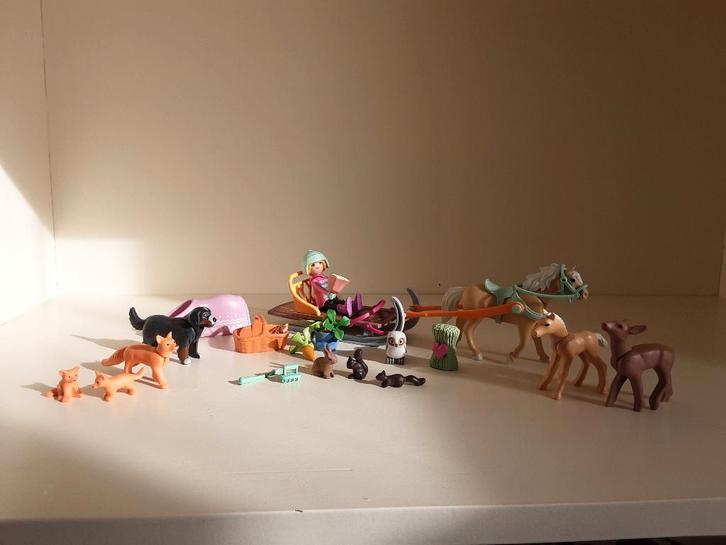 PLaymobil kerstset horses of waterfall, Kinderen en Baby's, Speelgoed | Playmobil, Zo goed als nieuw, Complete set, Ophalen of Verzenden