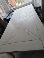 Grote volle houten tafel, Huis en Inrichting, Ophalen, 100 tot 150 cm, 200 cm of meer, Vijf personen of meer