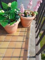 2 identieke planten(bloem)potten, Tuin en Terras, Ophalen, Zo goed als nieuw, Kunststof, Tuin