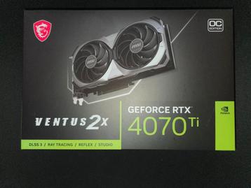 Carte graphique NVIDIA GEFORCE RTX 4070 Ti Ventus x2, Enlèvement ou Envoi, Neuf, Nvidia
