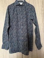 Herenhemd donkerblauw/cijfers R2 (maat 43), Blauw, Ophalen of Verzenden, Gedragen, Halswijdte 43/44 (XL)