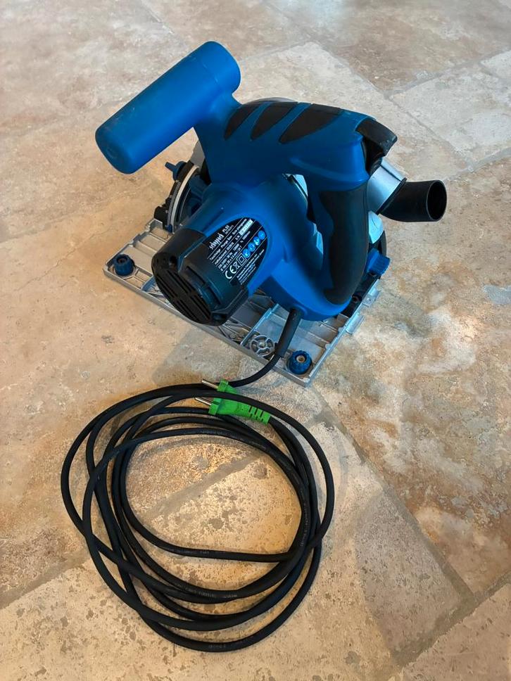 Invalzaag Scheppach PL55 + 3 geleiderails + accessoires, Doe-het-zelf en Bouw, Gereedschap | Zaagmachines, Gebruikt, Invalzaag