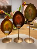 3 theelichthouders op voet, Enlèvement, Comme neuf