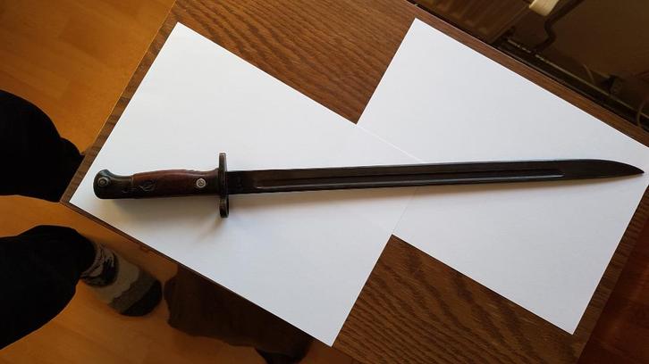 English M 1907 bayonet by SANDERSON., Verzamelen, Militaria | Tweede Wereldoorlog, Overige soorten, Mes of Dolk, Ophalen of Verzenden