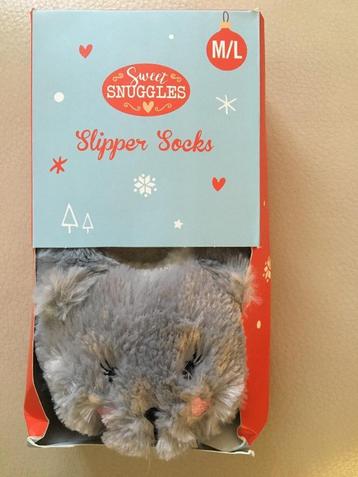 zachte konijn slipper sokken konijn (M/L) NIEUW in doosje beschikbaar voor biedingen