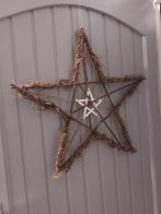 Houten kerstster, deurkrans, Diversen, Ophalen, Gebruikt
